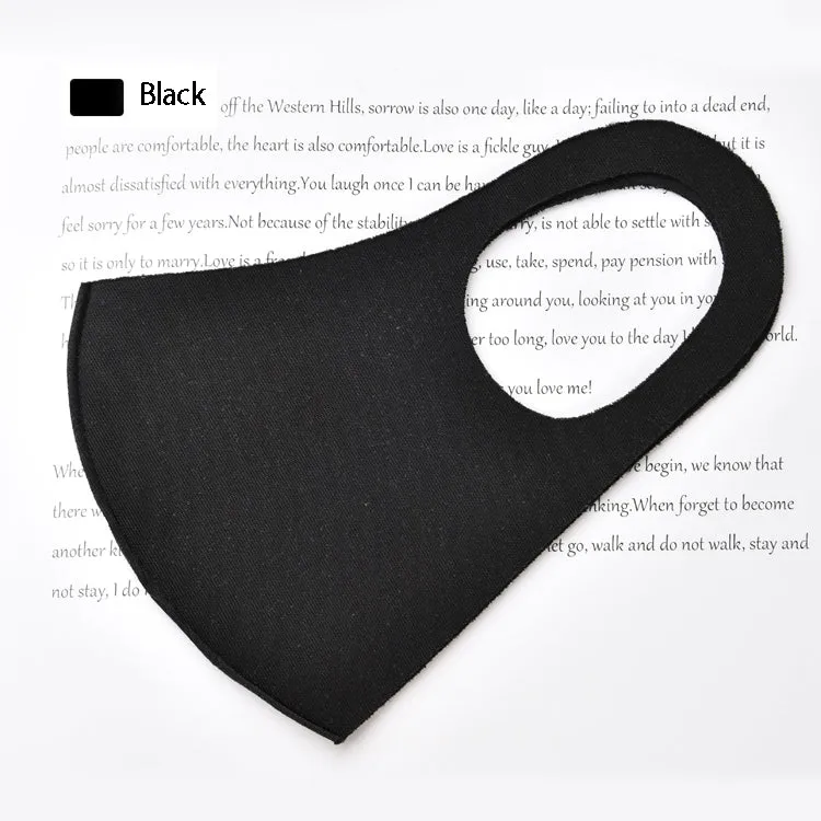 2 Pack Adult Reusable Fabric Face Masks-Black