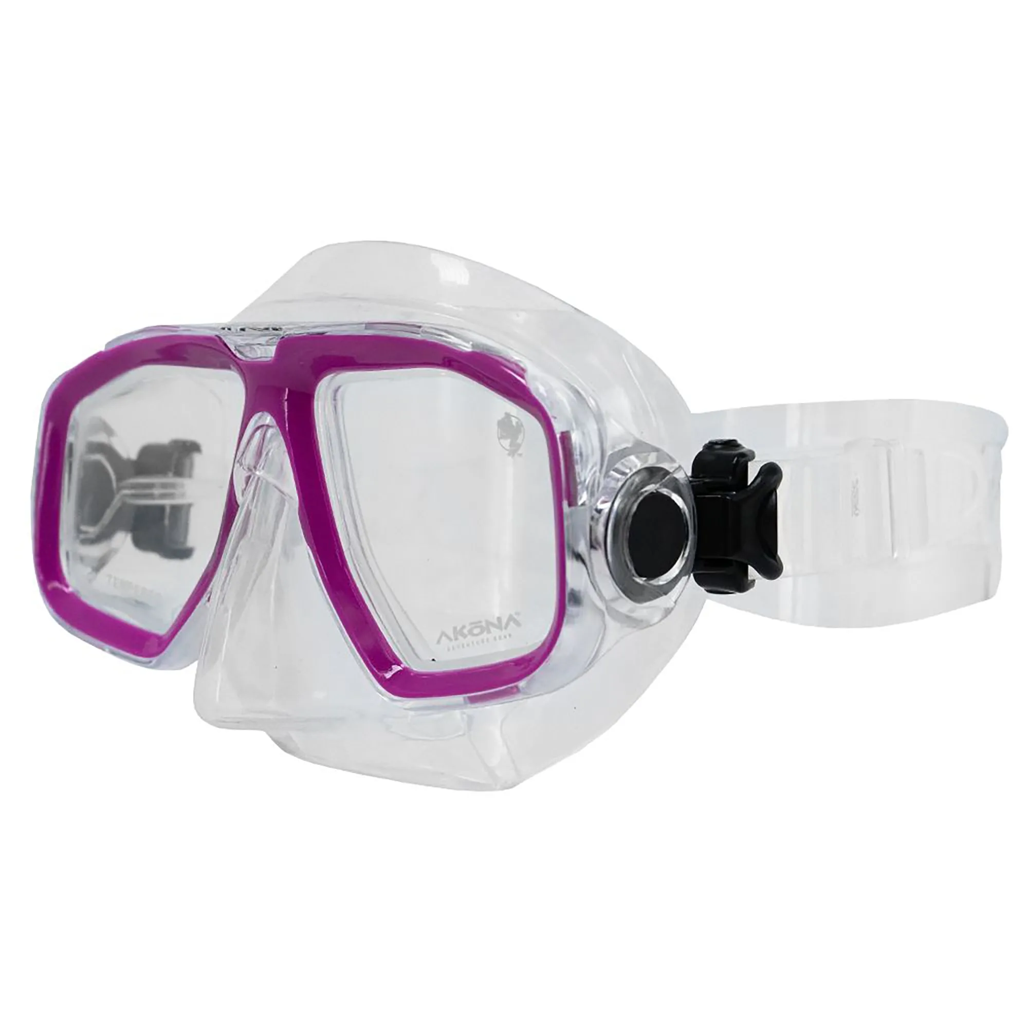 Akona Wahoo Jr Youth Scuba Diving Mask - Scuba-Quality Design with Tempered Glass Lenses, Liquid Silicone Skirt, & Quick Disconnect Swivel Buckles