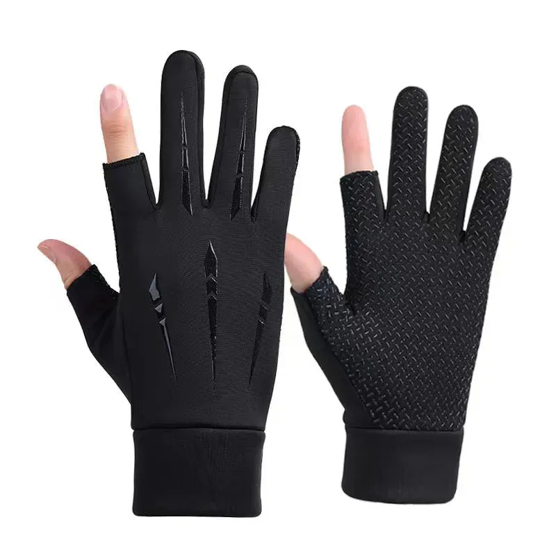 Autumn Winter Cycling Men's Gloves Waterproof Warm Outdoor Touch Screen Non-slip Fishing Driving Gloves Male Motorcycle Sports