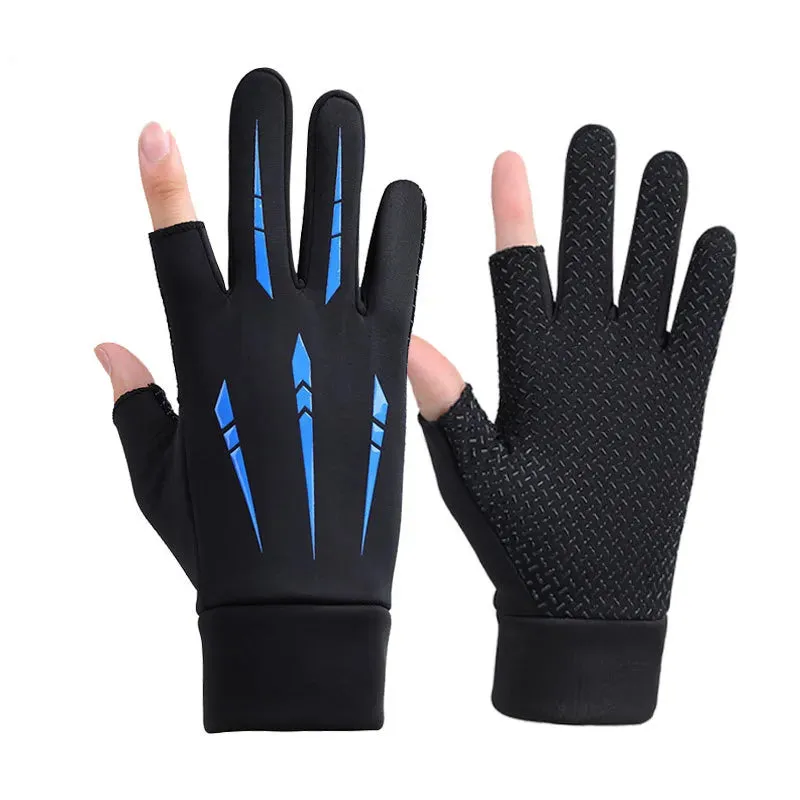 Autumn Winter Cycling Men's Gloves Waterproof Warm Outdoor Touch Screen Non-slip Fishing Driving Gloves Male Motorcycle Sports