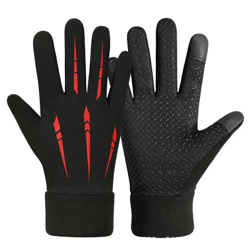 Autumn Winter Cycling Men's Gloves Waterproof Warm Outdoor Touch Screen Non-slip Fishing Driving Gloves Male Motorcycle Sports