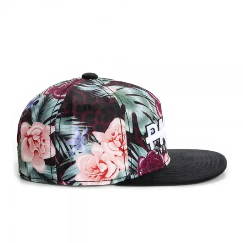 Bonjour Paris Floral Snapback Cap