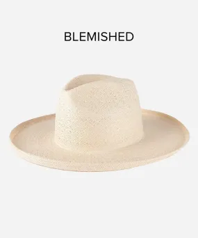 Cara Loren Straw Hat - White BLEMISHED