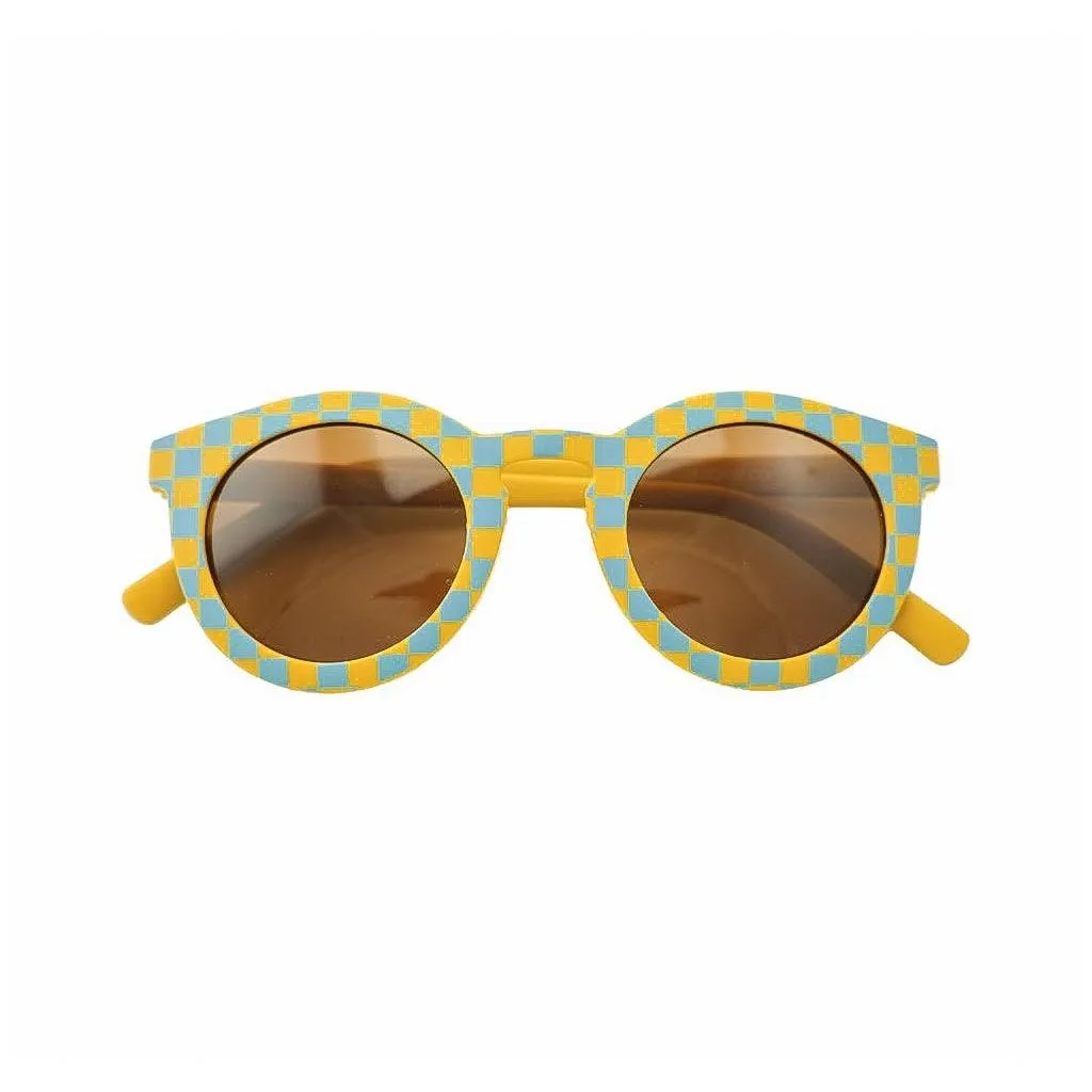 Checkered Laguna   Wheat Sunglasses