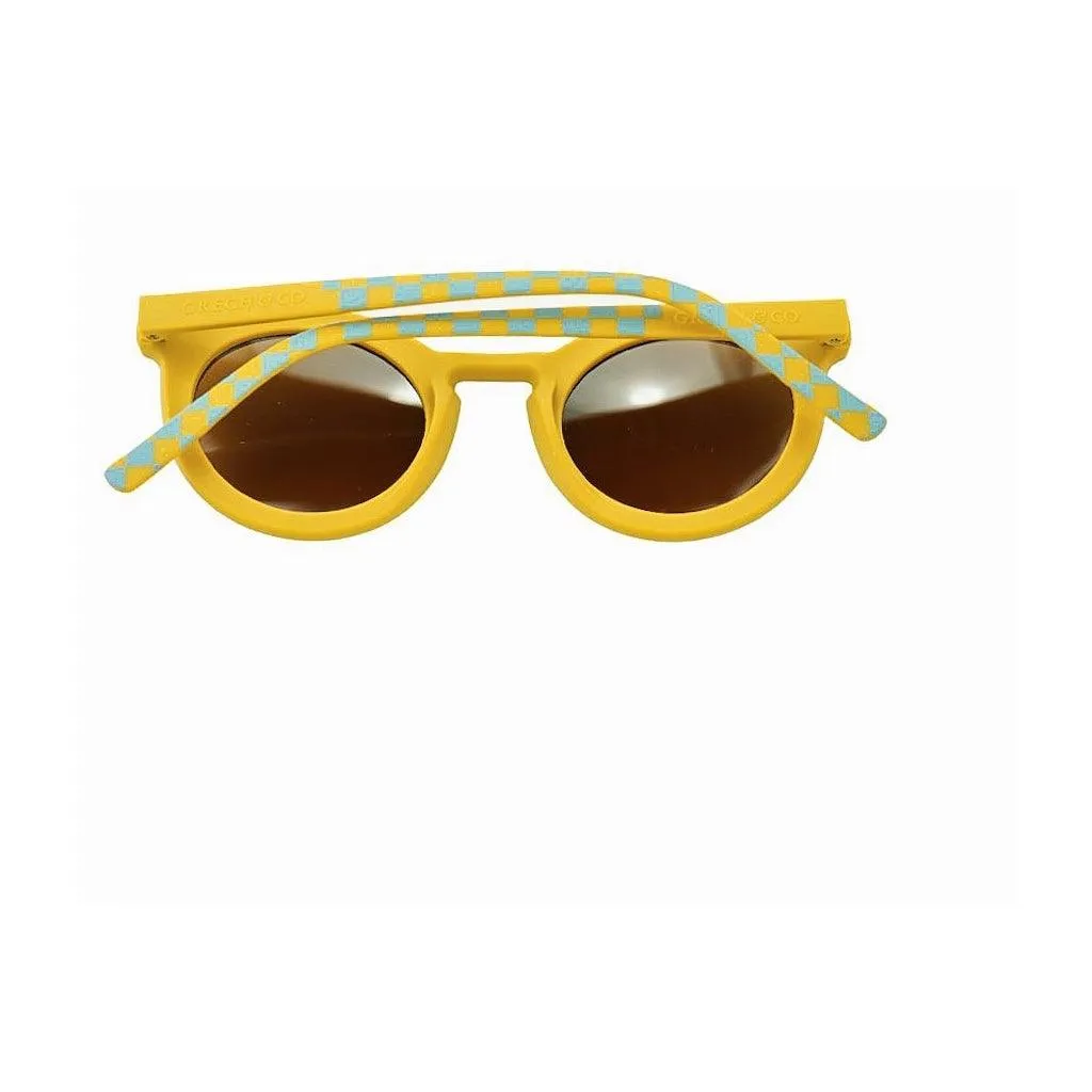 Checkered Laguna   Wheat Sunglasses