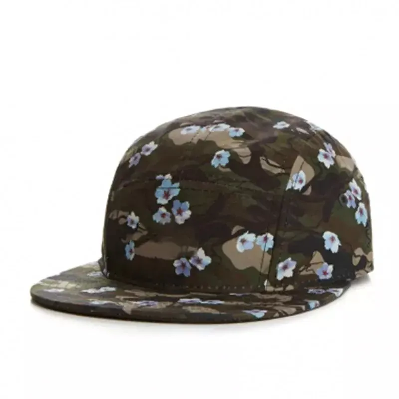 Cherry Blossoms Camouflage 5 Panels Cap