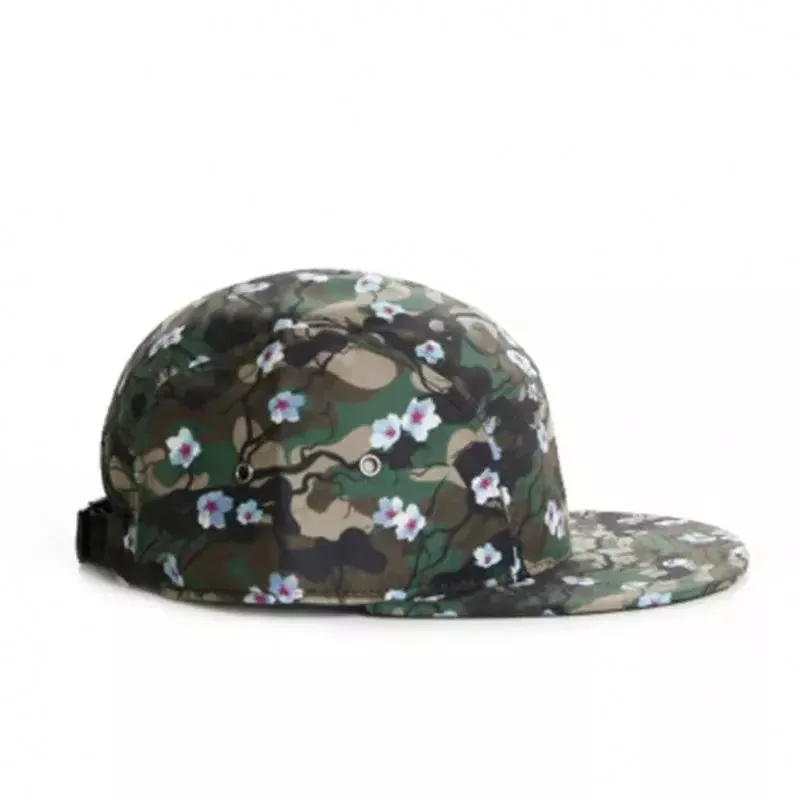 Cherry Blossoms Camouflage 5 Panels Cap