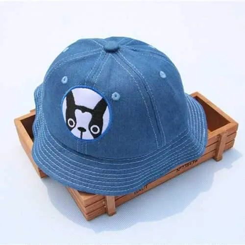 Children Breathable Cowboy Sunscreen Buckle Hat Embroidery Fisherman Cap