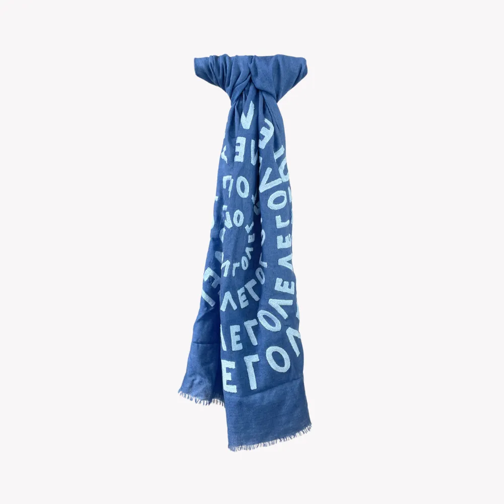 Citrus Love Scarf - Light & Dark Blue