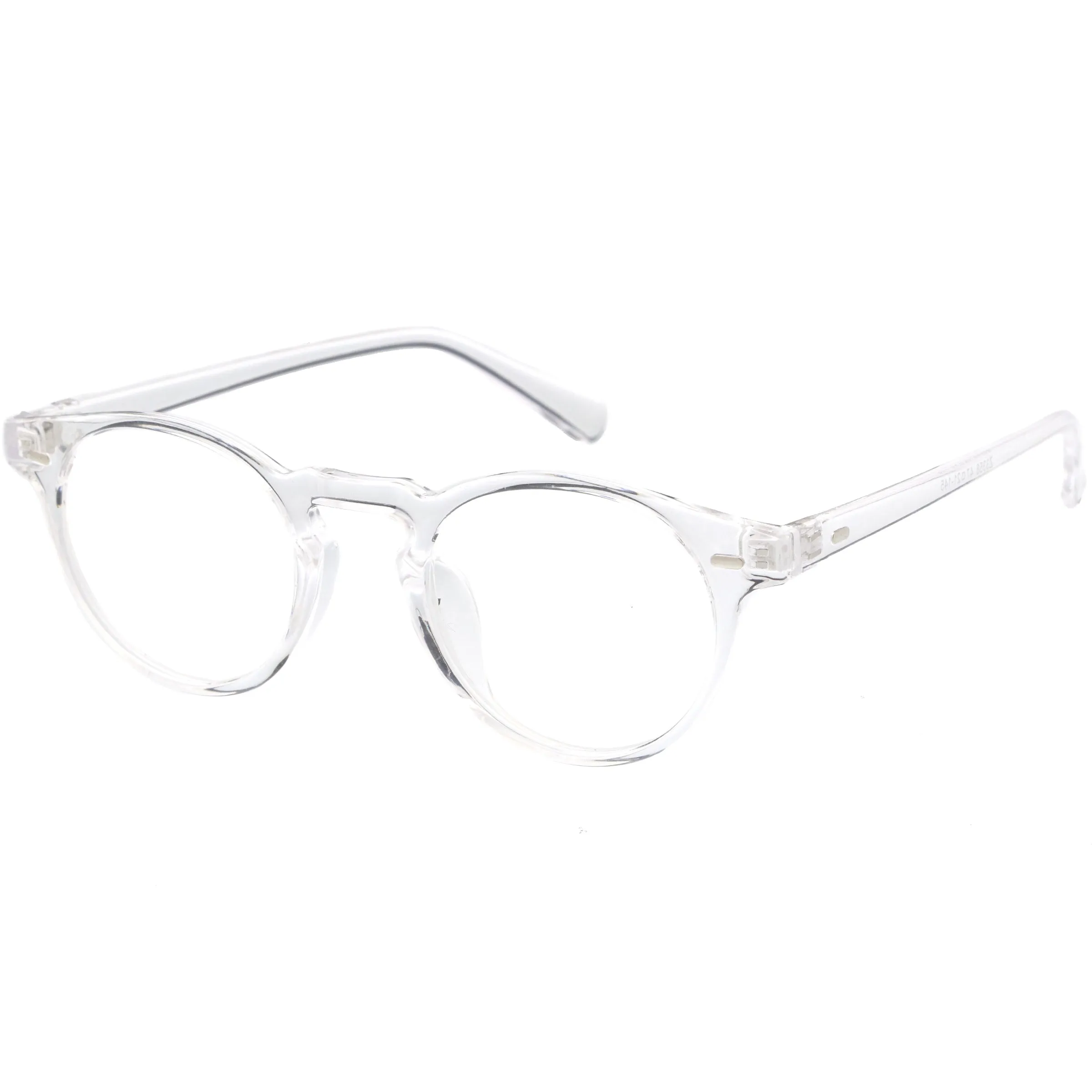 Classic Small Lightweight P3 Keyhole Blue Light Round Glasses D196