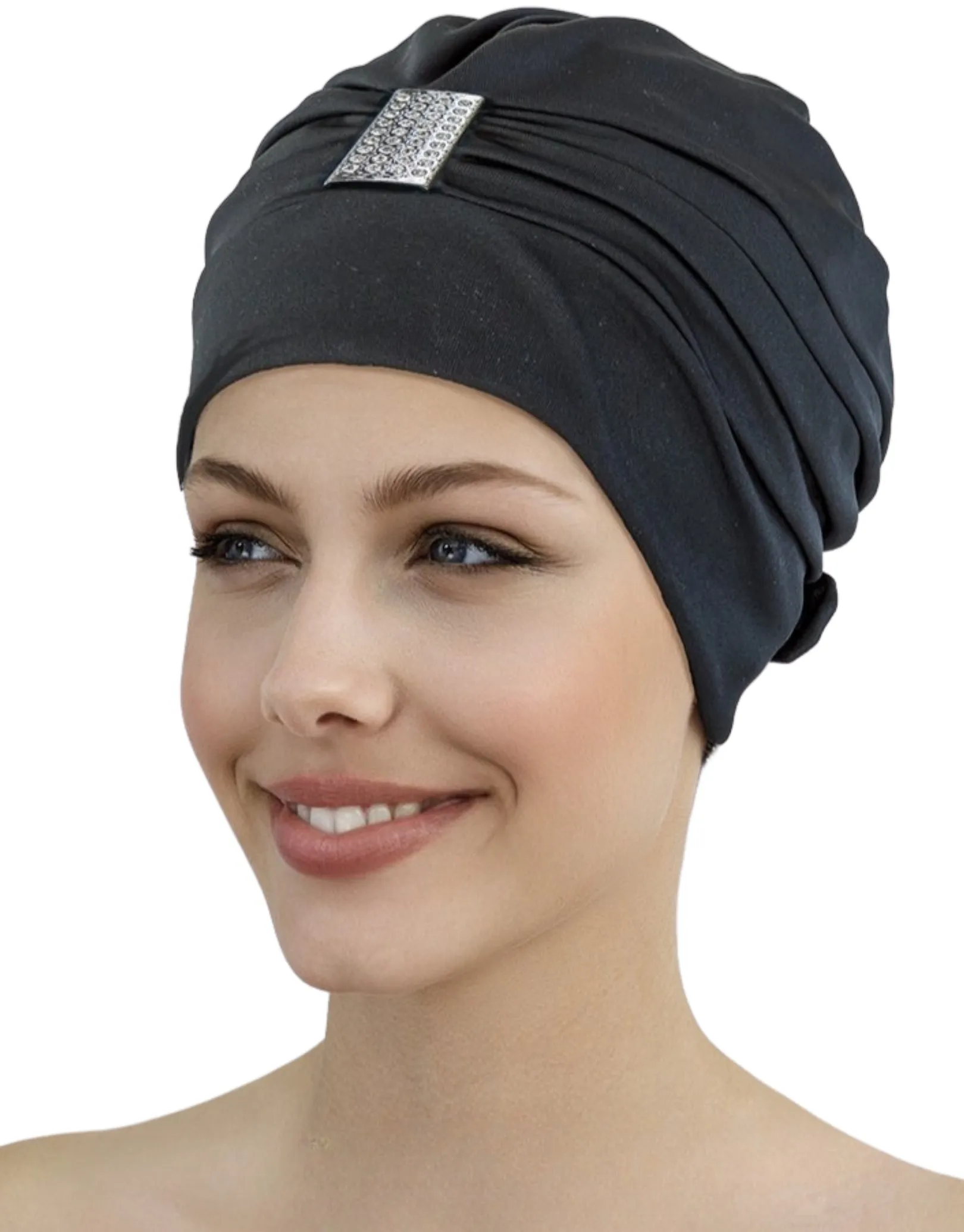 Diamante Swim Cap - Black