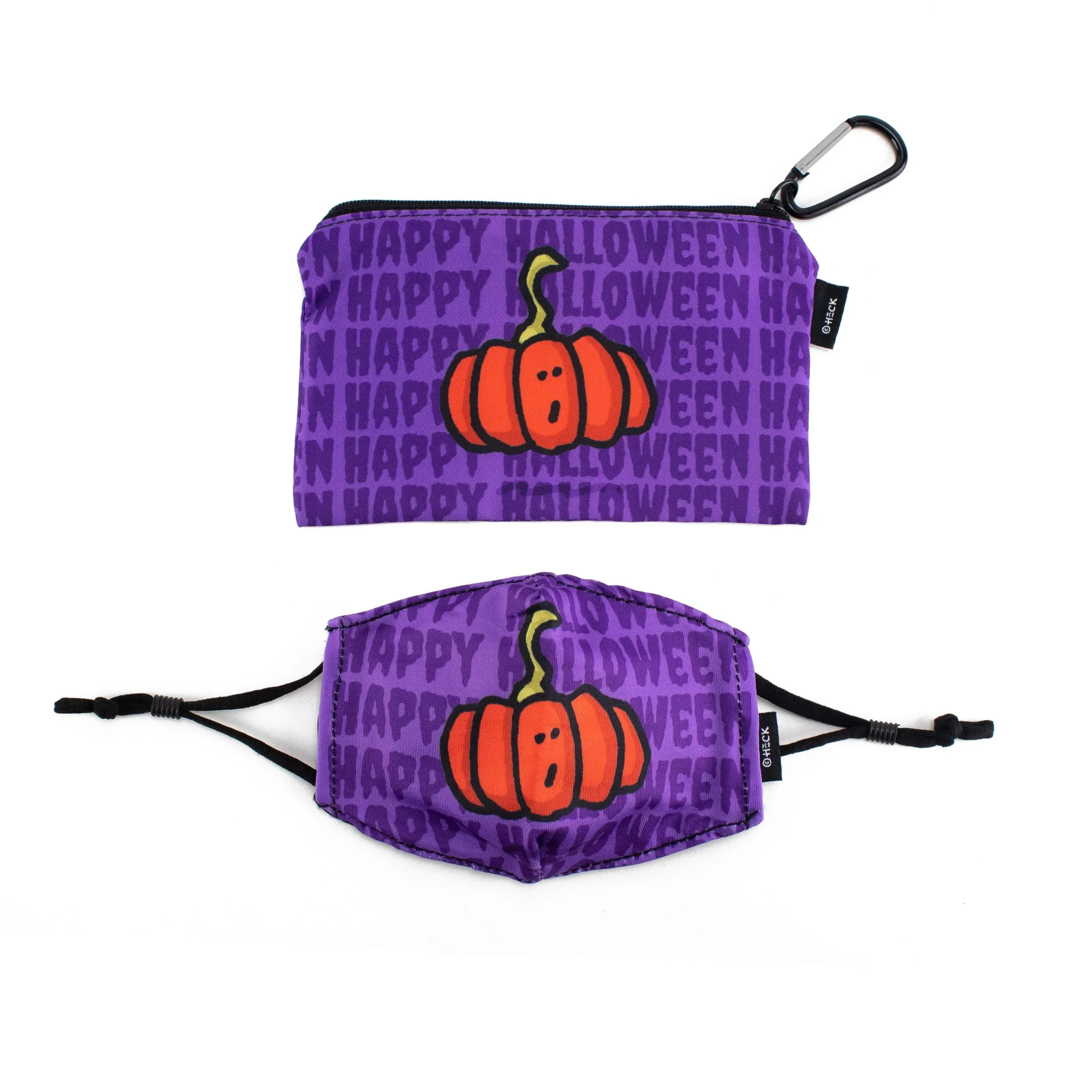 Ed Heck Halloween Children's Face Mask & Travel Pouch