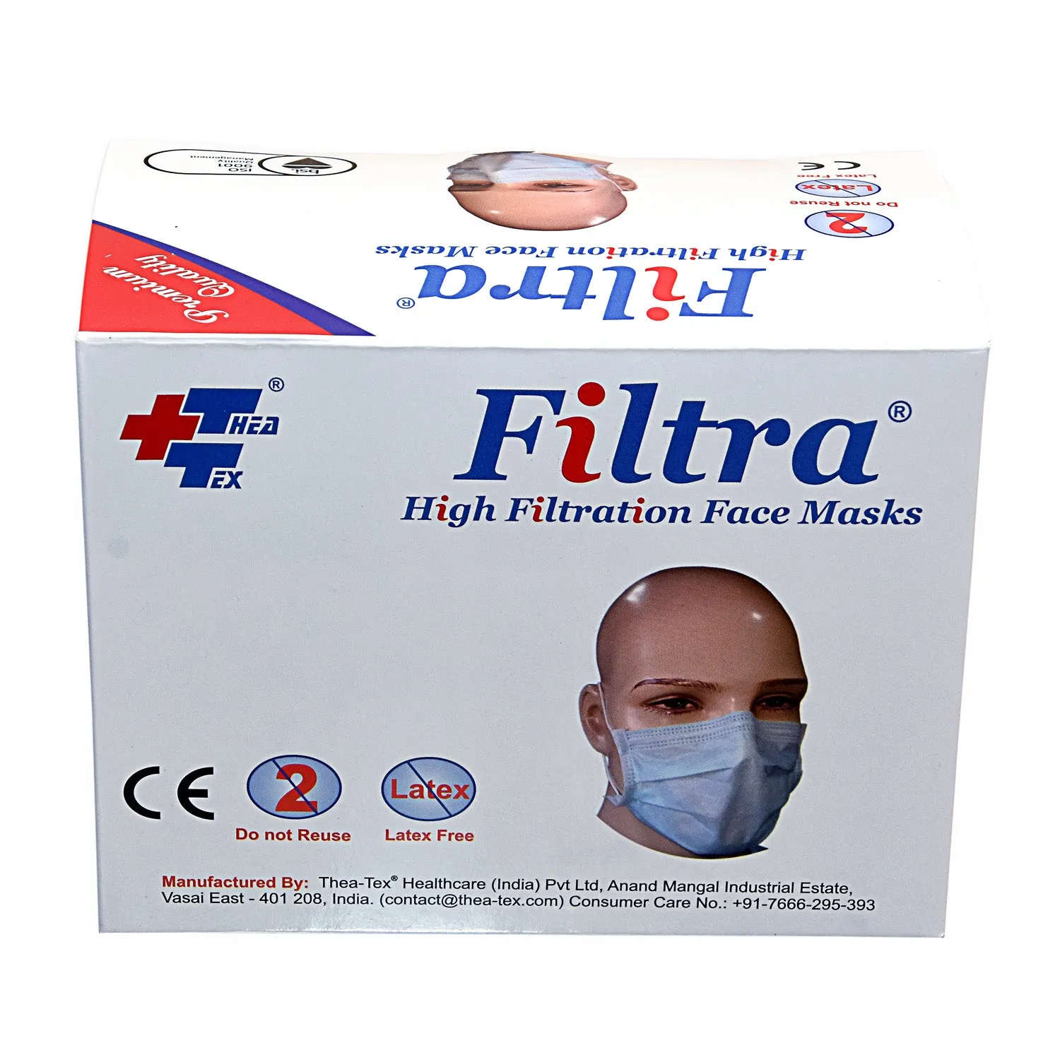 Filtra FACE MASK 3 PLY LOOP 100 PCS