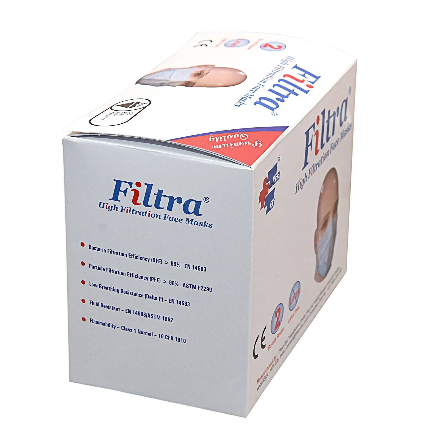 Filtra FACE MASK 3 PLY LOOP 100 PCS