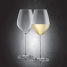 Final Touch White Lead Free Crystal Wine & Champagne Glasses | Set of 2 | 3.5 x 9.4 inches