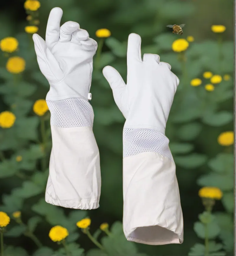 Forest Beekeeping Supply Goatskin Leather Ventilated Beekeeper Glove