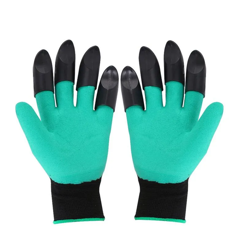 Garden Gloves With Claws ABS Plastic Garden Rubber Gloves Gardening Digging Planting Durable Waterproof Work Glove Outdoor