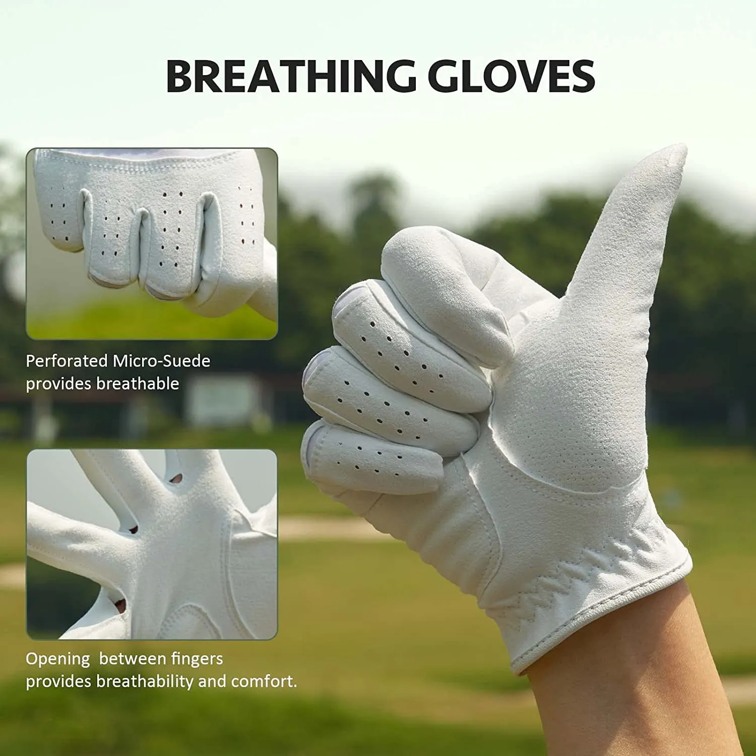 Honyues Golf Gloves - Premium Quality Leather Long-Lasting Durable Golf Glove