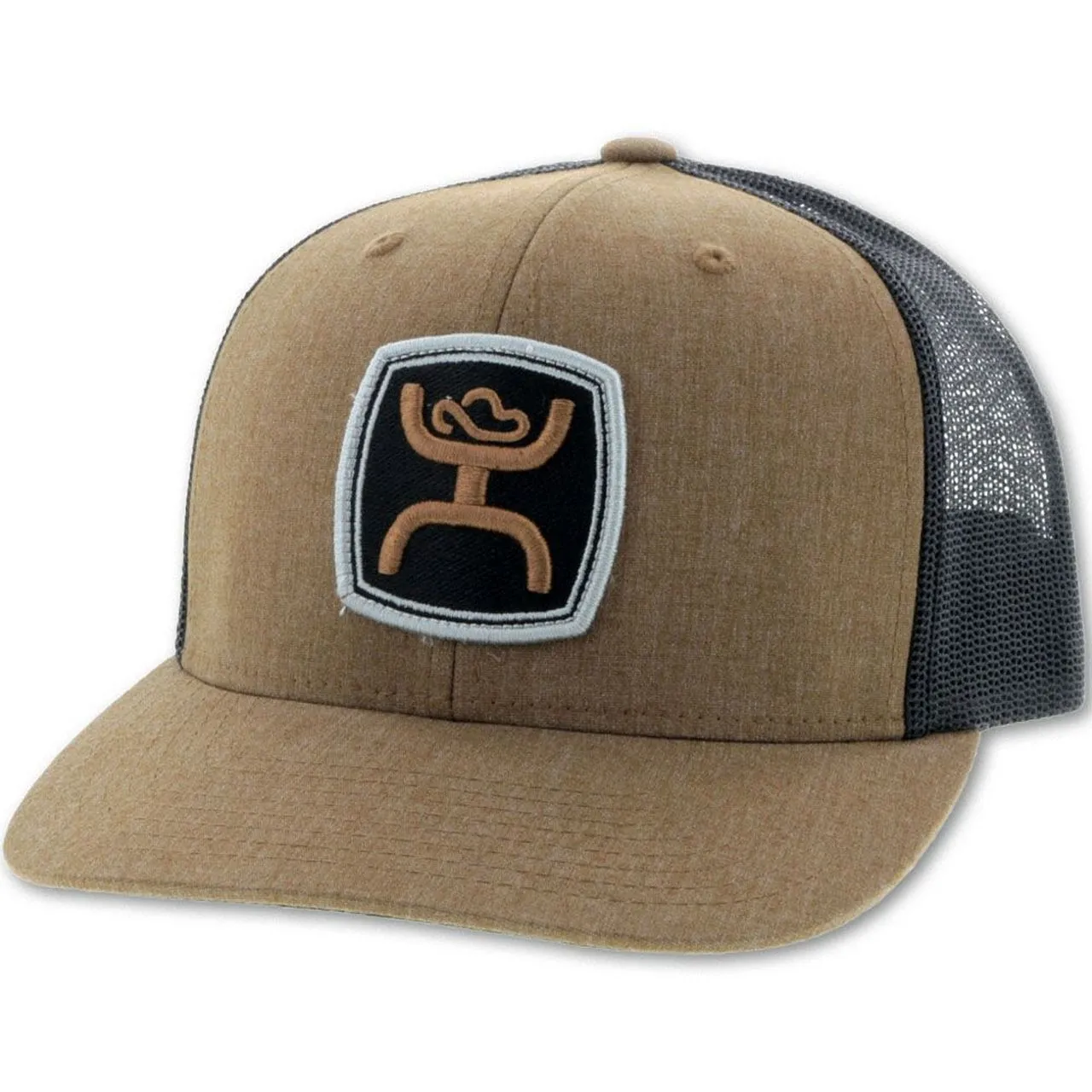 Hooey Mid Profile Brown/Black Cap-3-Color Hooey Up Patch