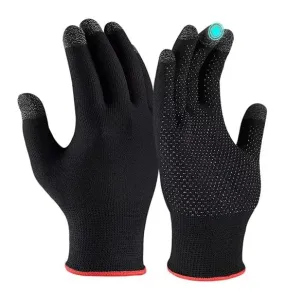 Kuber Industries Non-Slip Warm Five-Finger Touch screen Gaming Gloves (MH-TG001)- Black (Pack Of 5)