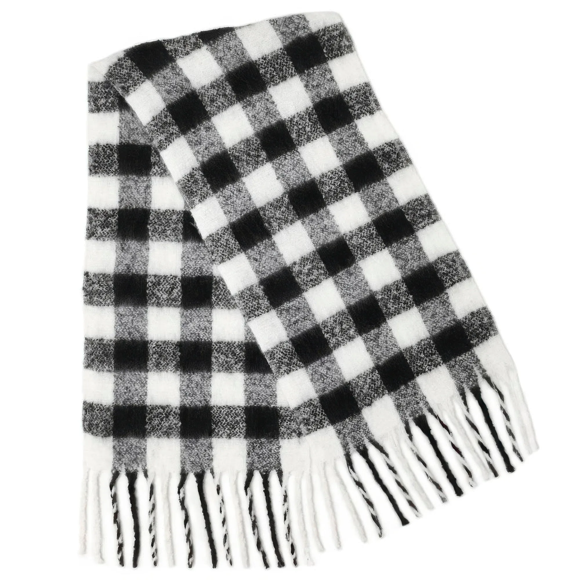 Large Buffalo Style Plaid Scarf