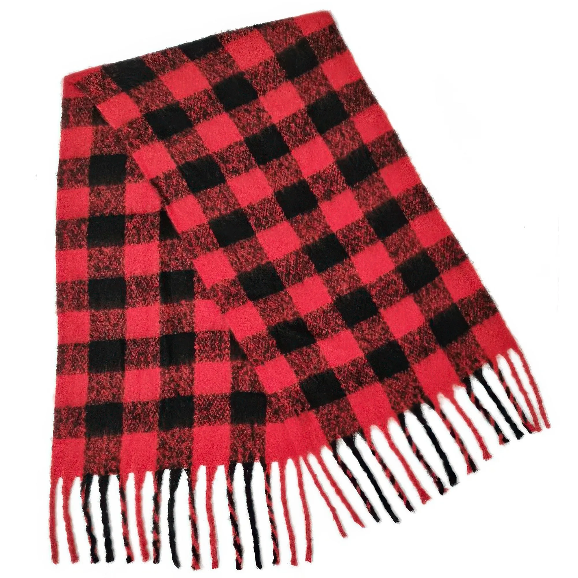 Large Buffalo Style Plaid Scarf