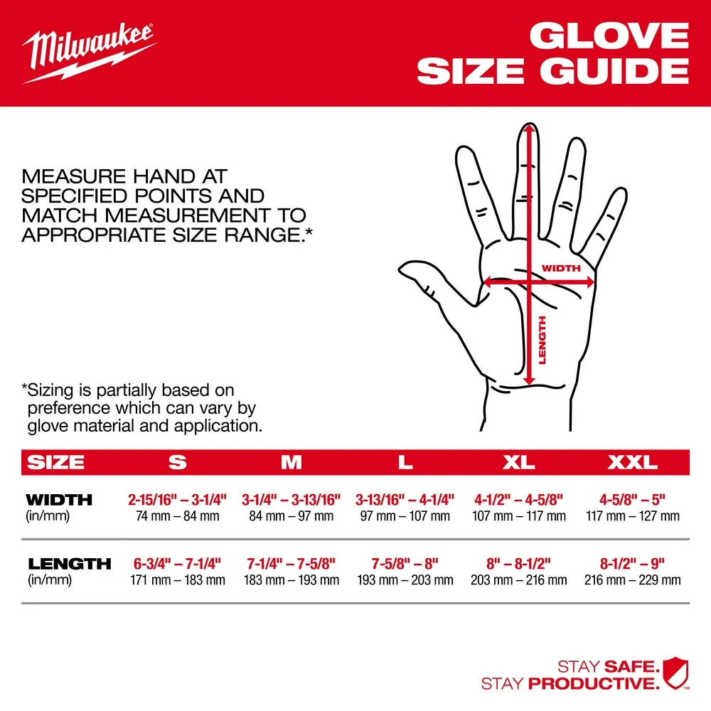 Milwaukee 48-22-8733 X-Large Durable Armortex Demolition Work Gloves