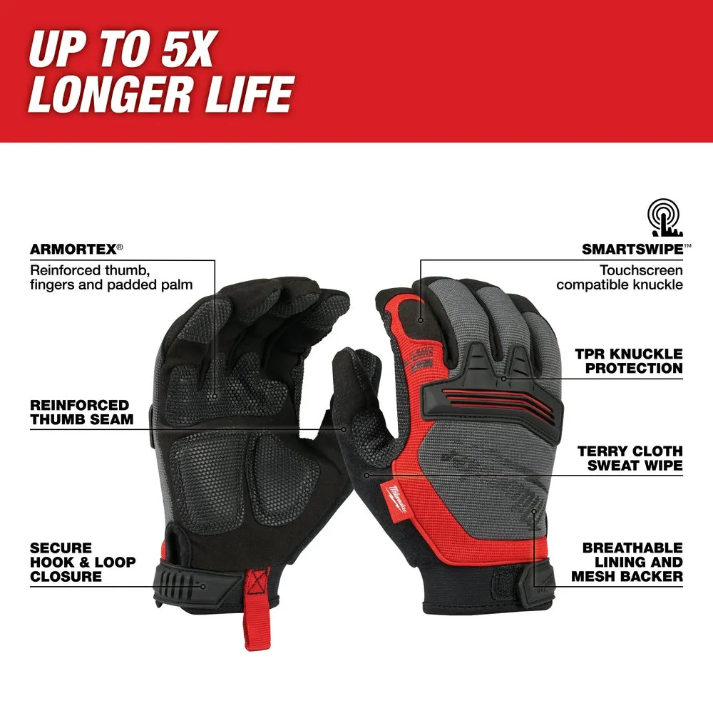 Milwaukee 48-22-8733 X-Large Durable Armortex Demolition Work Gloves