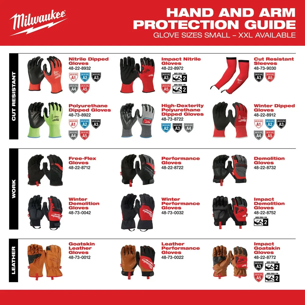 Milwaukee 48-22-8733 X-Large Durable Armortex Demolition Work Gloves