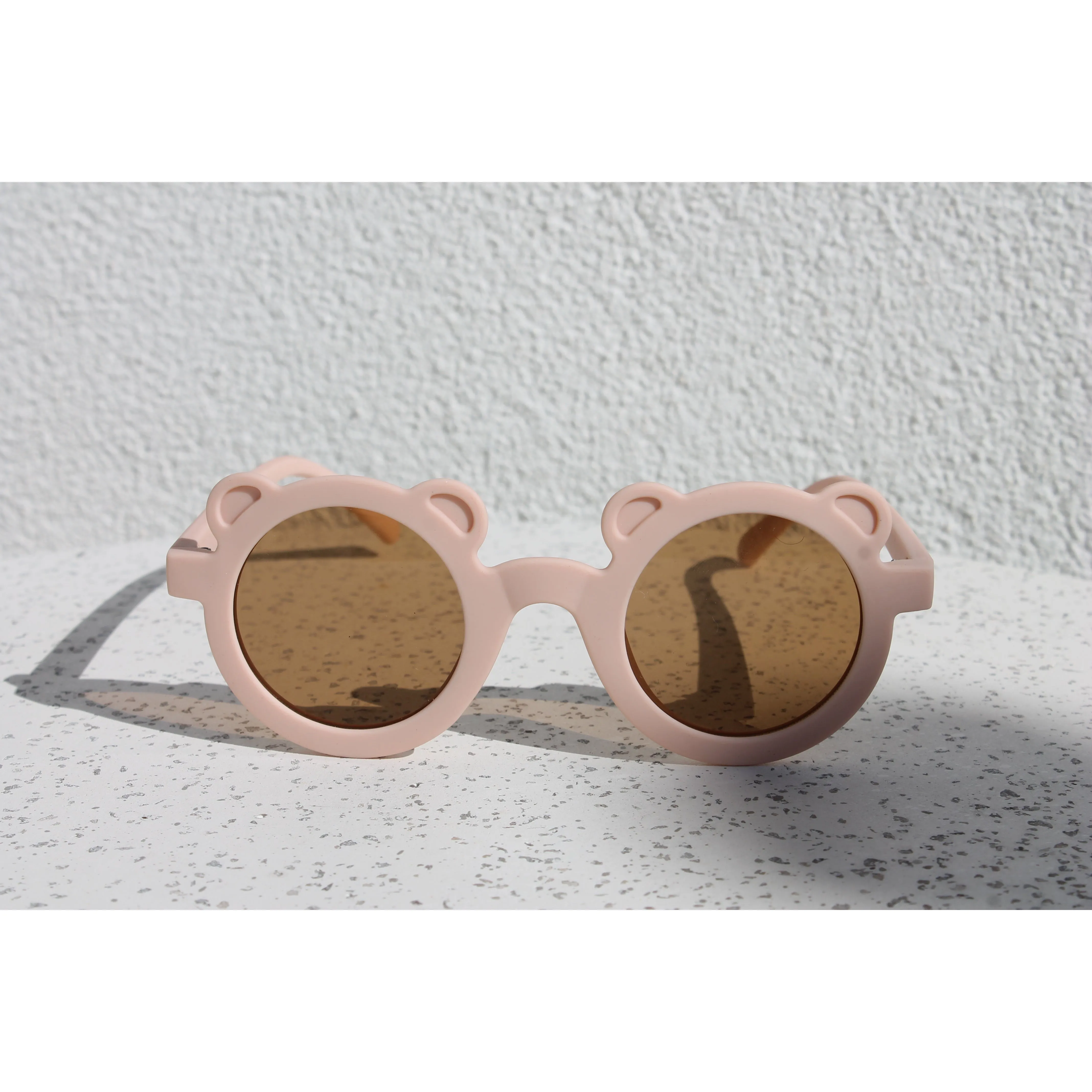 My Little Sunnies Round Bear Sunglasses Soft Pink Matte