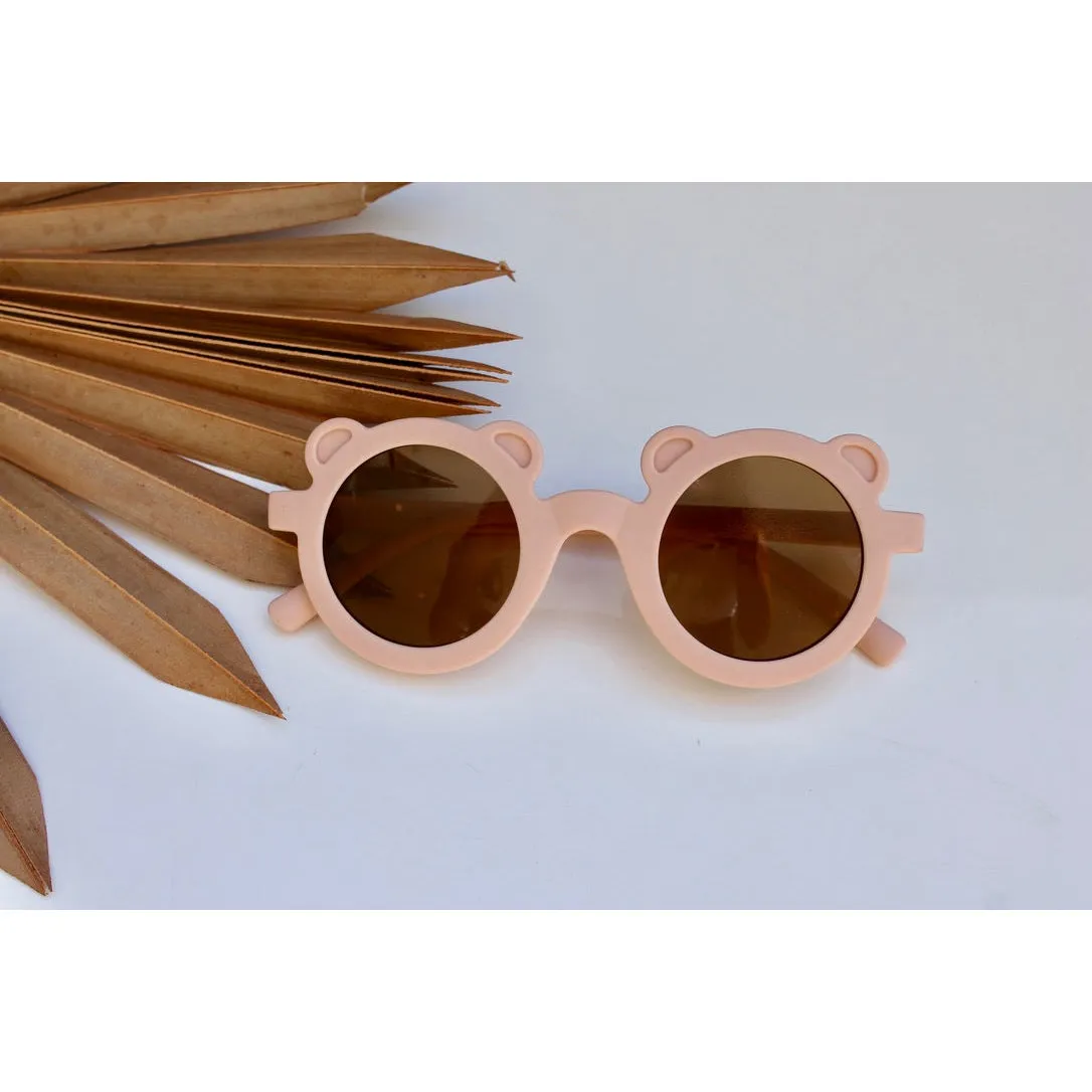 My Little Sunnies Round Bear Sunglasses Soft Pink Matte