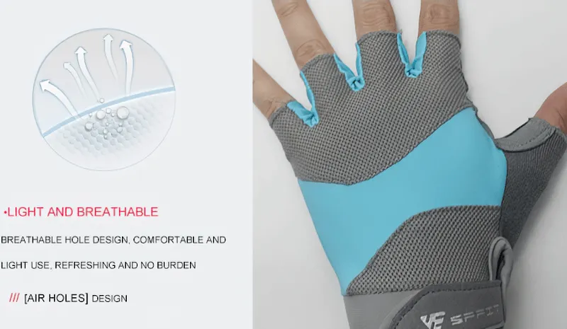 Non-Slip Breathable Half-Finger Gloves for Weightlifting Yoga Cycling - SF0799