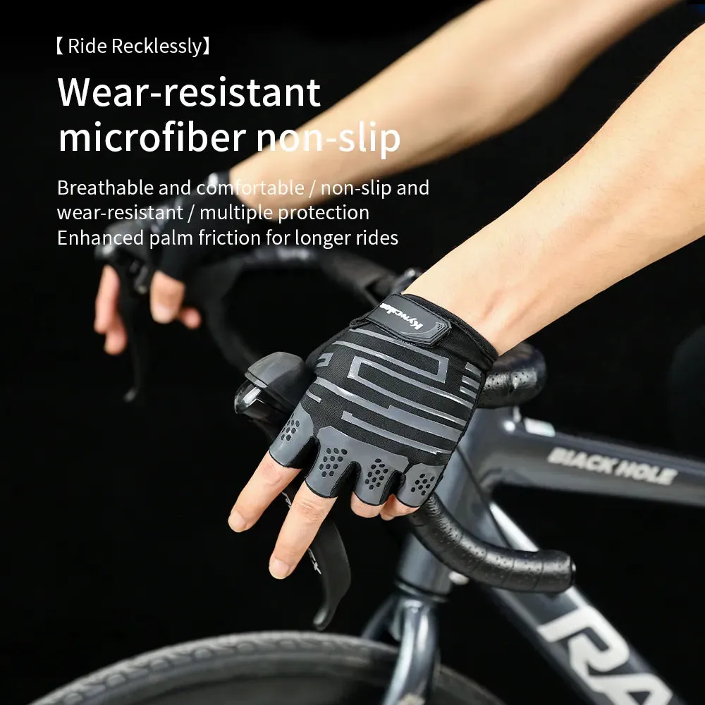 Outdoor Non-Slip Cycling Bicycle Long Finger Gloves Sports Touch Screen Men And Women Sbr Shock-Absorbing Gloves