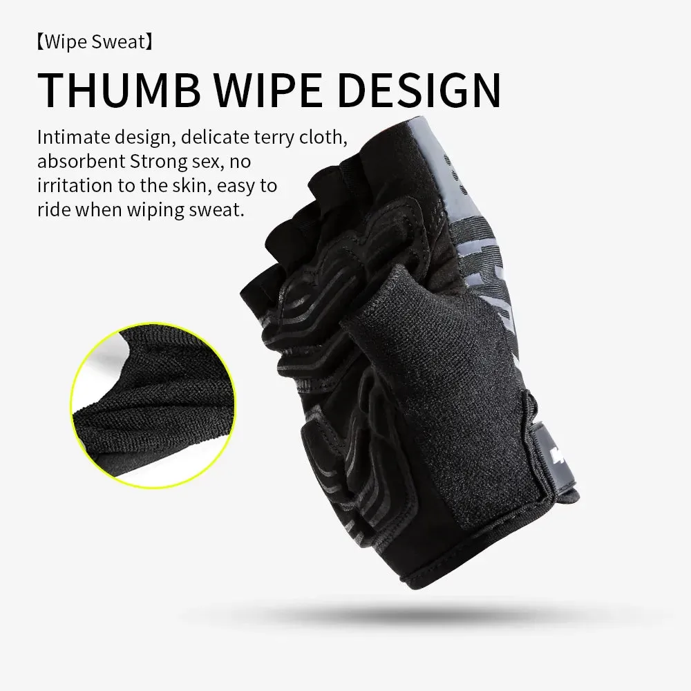 Outdoor Non-Slip Cycling Bicycle Long Finger Gloves Sports Touch Screen Men And Women Sbr Shock-Absorbing Gloves