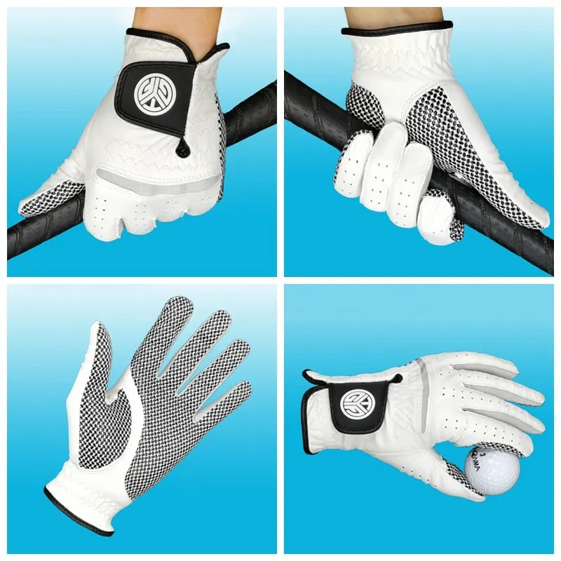 Pair Of Golf Gloves Men's Lambskin Non-Slip