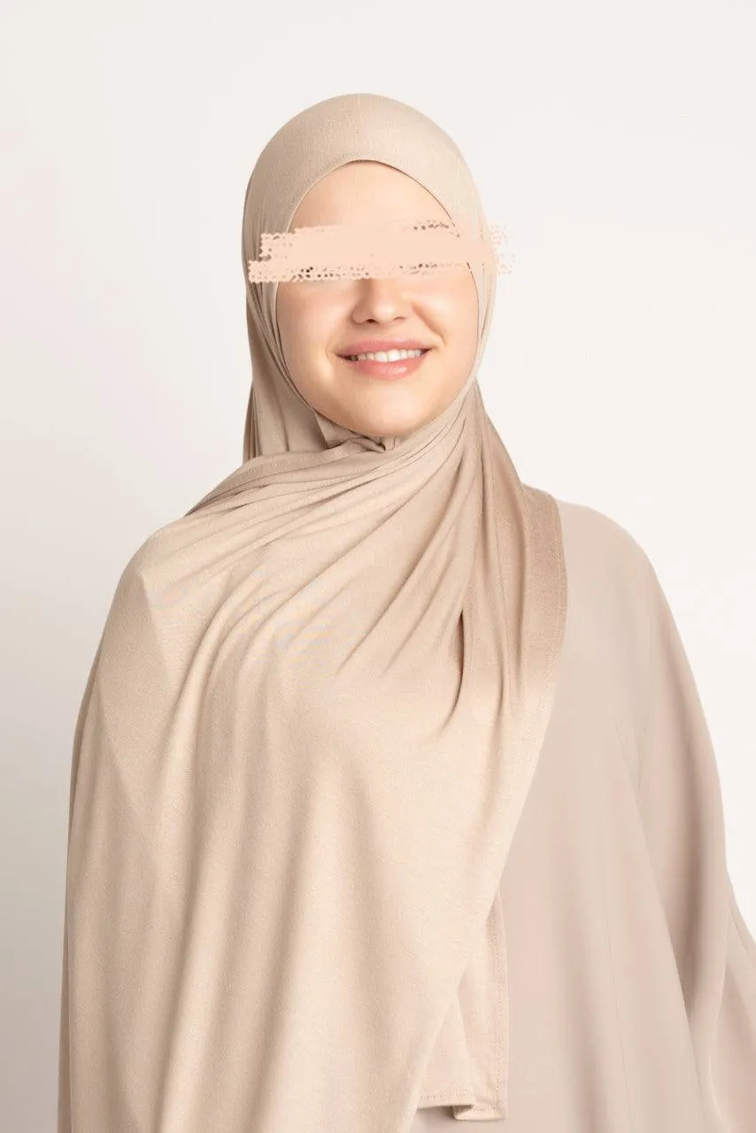 Premium Jersey Hijab - Sand