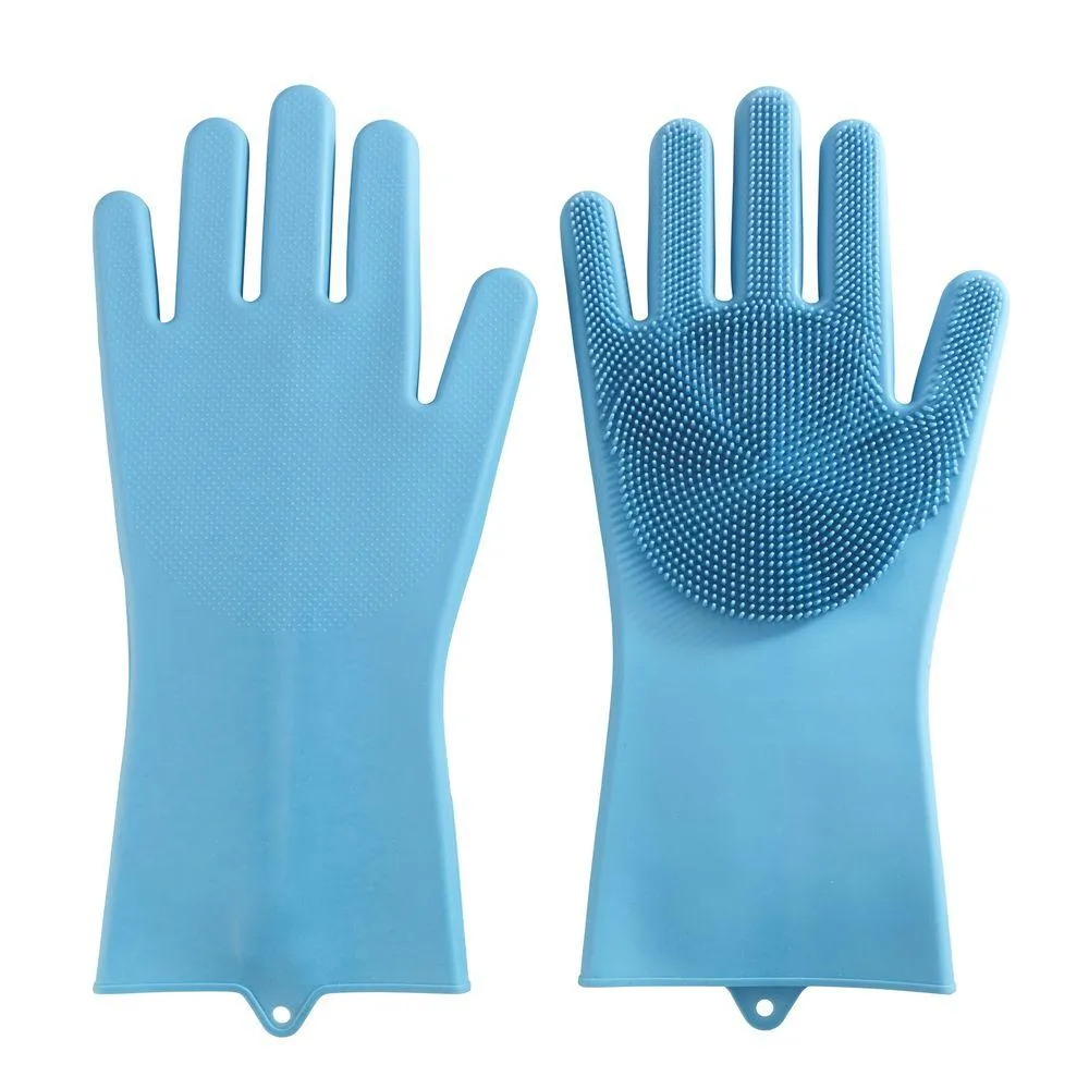 Rena Silicone Cleaning Gloves 2 Pack Blue