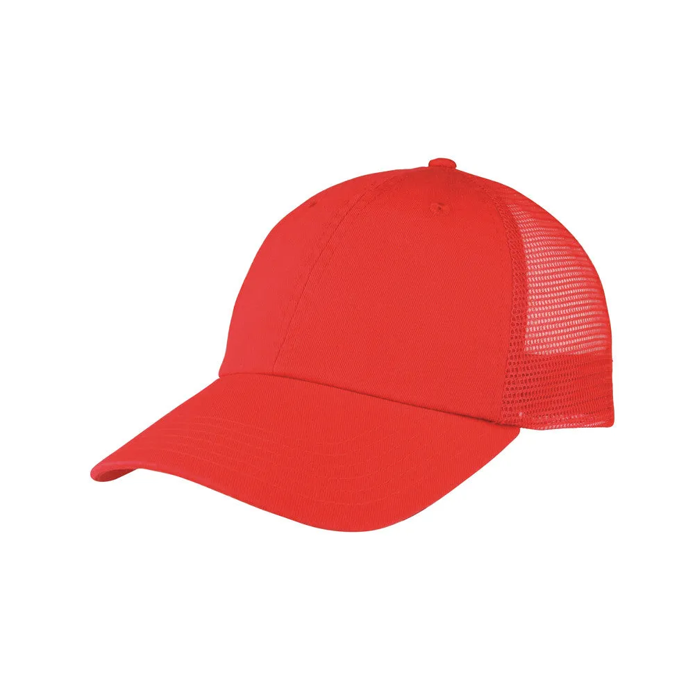 TopHeadwear Washed Cotton Twill Mesh Adjustable Cap