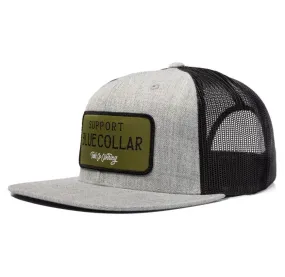 Troll Co. Men's Barricade "Support Blue Collar" Patch Mesh Snapback Hat