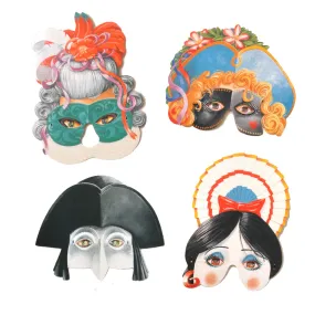 Venetian Card Masks - Pack of 4