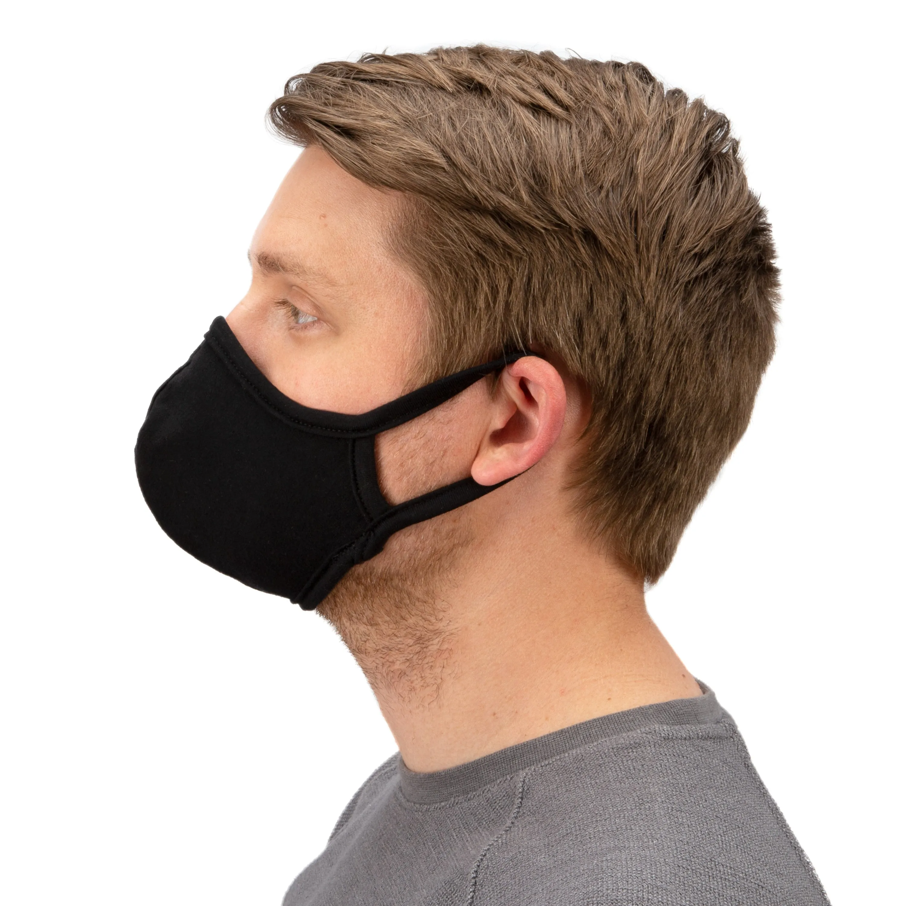 Washable Cotton Fabric Face Mask with Elastic Ear Straps